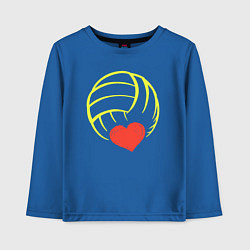 Лонгслив хлопковый детский Volley love, цвет: синий