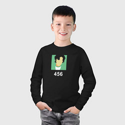Лонгслив хлопковый детский Сон Ки Хун - 456, цвет: черный — фото 2