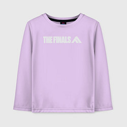Лонгслив хлопковый детский The finals logo, цвет: лаванда
