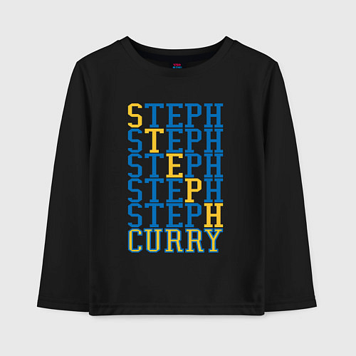 Детский лонгслив Steph Curry / Черный – фото 1
