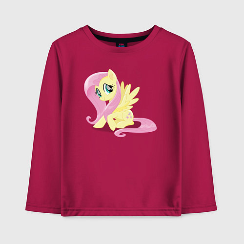 Детский лонгслив Флаттершай из My Little Pony в кино / Маджента – фото 1