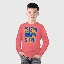 Лонгслив хлопковый детский Steph gonna Steph, цвет: коралловый — фото 2