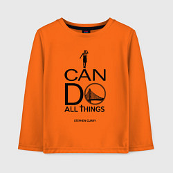 Лонгслив хлопковый детский Curry do all things, цвет: оранжевый