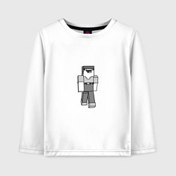 Лонгслив хлопковый детский Нубик, цвет: белый