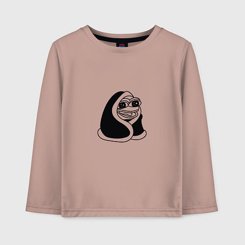 Детский лонгслив Лягушонок в одеяле / Пыльно-розовый – фото 1