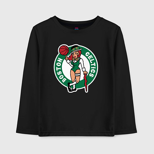 Детский лонгслив Boston Celtics girl / Черный – фото 1