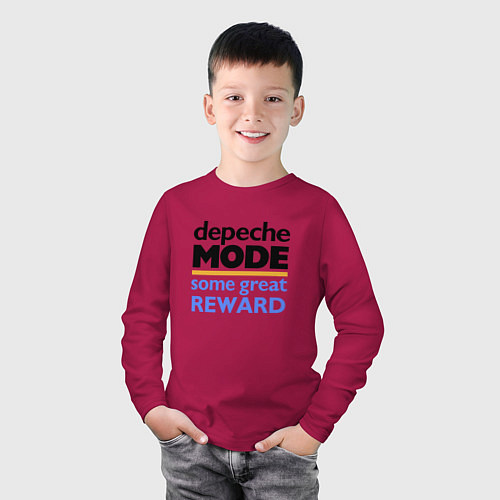 Детский лонгслив Depeche Mode - Some Great Reward / Маджента – фото 3