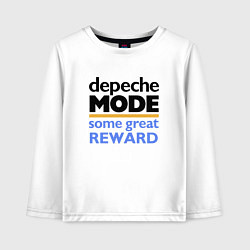Лонгслив хлопковый детский Depeche Mode - Some Great Reward, цвет: белый