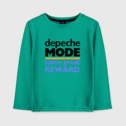 Лонгслив хлопковый детский Depeche Mode - Some Great Reward, цвет: зеленый