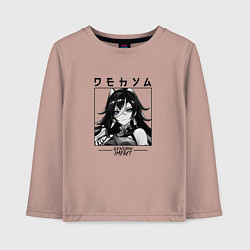 Лонгслив хлопковый детский Дэхья в квадрате, цвет: пыльно-розовый