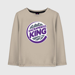 Лонгслив хлопковый детский Sacramento king, цвет: миндальный