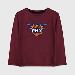 Лонгслив хлопковый детский Phoenix Suns fire, цвет: меланж-бордовый