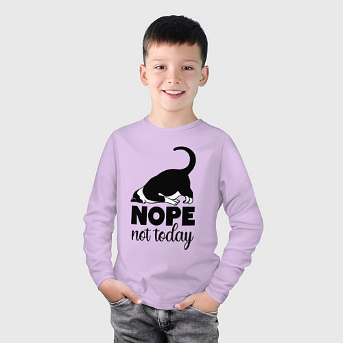 Детский лонгслив Nope - not today / Лаванда – фото 3