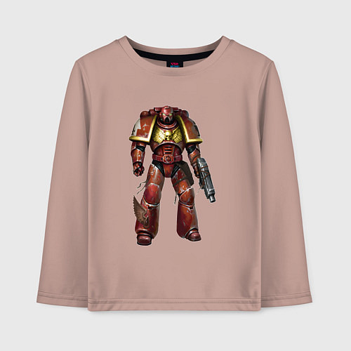 Детский лонгслив Астартес кровавый ангел / Пыльно-розовый – фото 1