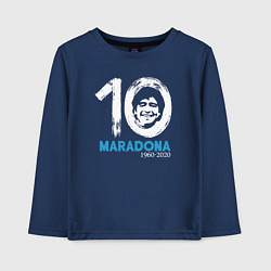 Лонгслив хлопковый детский Maradona 10, цвет: тёмно-синий