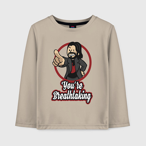 Детский лонгслив Vault Keanu Reeves / Миндальный – фото 1