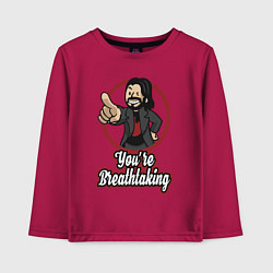 Лонгслив хлопковый детский Vault Keanu Reeves, цвет: маджента