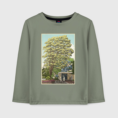 Детский лонгслив Хаяо Миядзаки - studio ghibli / Авокадо – фото 1