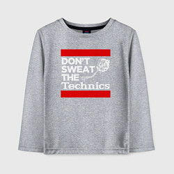 Лонгслив хлопковый детский Dont sweat the Technics, цвет: меланж