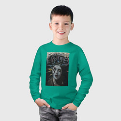 Лонгслив хлопковый детский Сериал Король и Шут, цвет: зеленый — фото 2