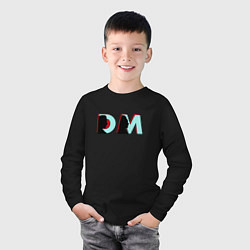 Лонгслив хлопковый детский Depeche Mode - DM logo, цвет: черный — фото 2