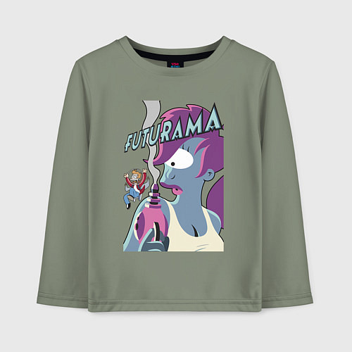 Детский лонгслив Лила и Фрай / Авокадо – фото 1