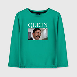 Лонгслив хлопковый детский Queen - Mimino мем, цвет: зеленый