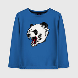 Лонгслив хлопковый детский Оскал панды, цвет: синий