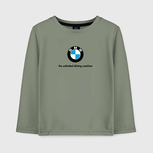 Детский лонгслив BMW the unlimited driving machine / Авокадо – фото 1