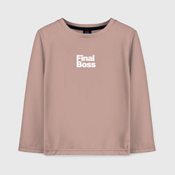 Лонгслив хлопковый детский Final boss, цвет: пыльно-розовый