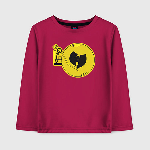 Детский лонгслив Wu-Tang music / Маджента – фото 1