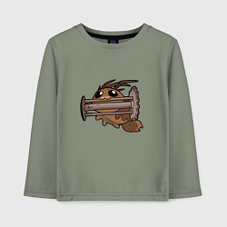 Лонгслив хлопковый детский Lethal Company: Cute Bug, цвет: авокадо