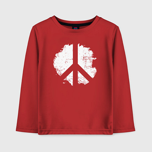 Детский лонгслив White peace / Красный – фото 1