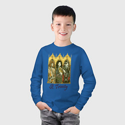 Лонгслив хлопковый детский St trinity, цвет: синий — фото 2