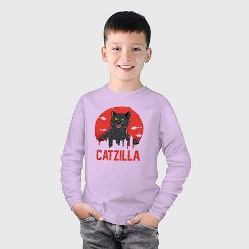 Детский лонгслив Catzilla / Лаванда – фото 3