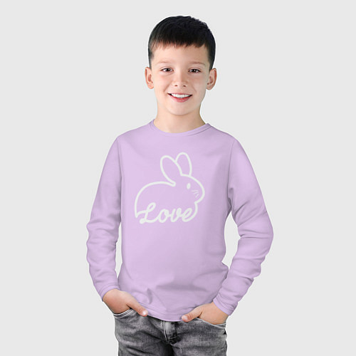 Детский лонгслив Love bunny / Лаванда – фото 3
