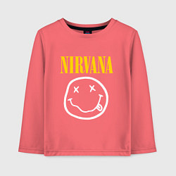 Лонгслив хлопковый детский Nirvana original, цвет: коралловый