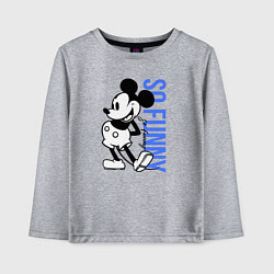 Лонгслив хлопковый детский So funny Mickey, цвет: меланж
