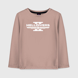 Лонгслив хлопковый детский Helldivers 2: Logo, цвет: пыльно-розовый