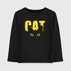 Лонгслив хлопковый детский Cat облик, цвет: черный