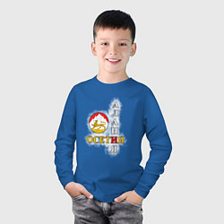 Лонгслив хлопковый детский Алания Осетия и герб, цвет: синий — фото 2