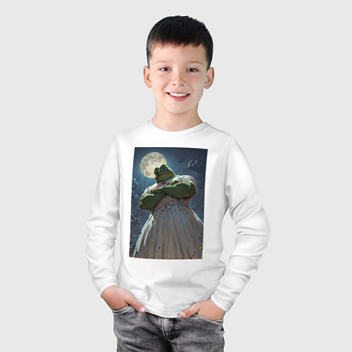 Детский лонгслив Pepe в платье и с характером / Белый – фото 3
