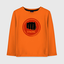 Лонгслив хлопковый детский MMA strong, цвет: оранжевый