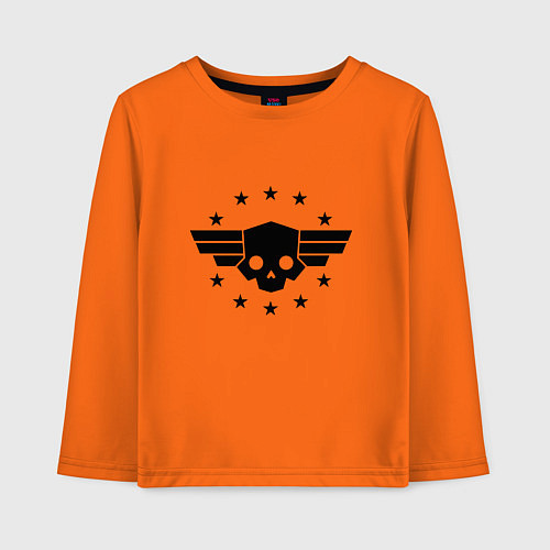 Детский лонгслив Logo helldivers 2 / Оранжевый – фото 1
