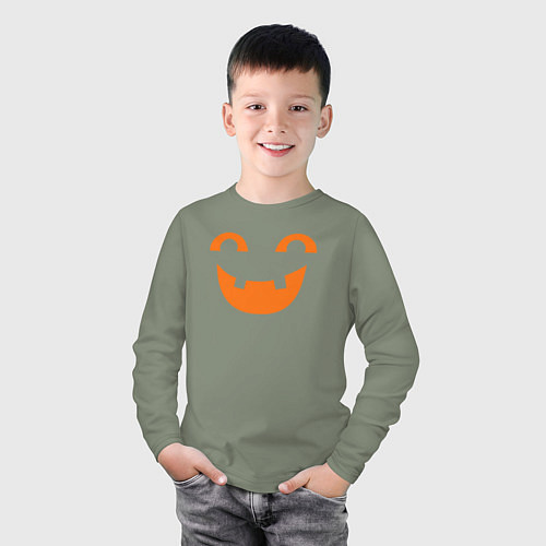 Детский лонгслив Orange smile / Авокадо – фото 3