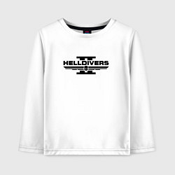 Лонгслив хлопковый детский Helldivers 2: Logo, цвет: белый