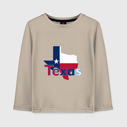 Лонгслив хлопковый детский Texas, цвет: миндальный