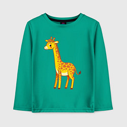 Лонгслив хлопковый детский Добрый жираф, цвет: зеленый