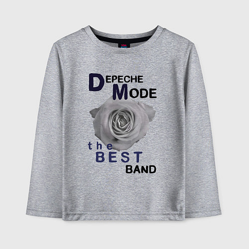Детский лонгслив Depeche Mode - best of band / Меланж – фото 1