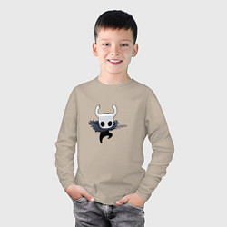 Лонгслив хлопковый детский Маленький рыцарь Hollow Knight, цвет: миндальный — фото 2